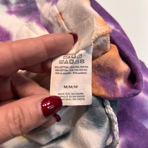 Hanes Ecosmart Tie Dye Pullover Sweatshirt Hoodie Size Medium - Picture 4 of 7